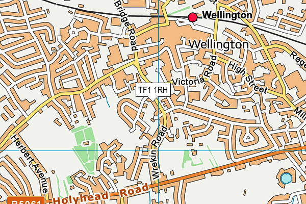 TF1 1RH map - OS VectorMap District (Ordnance Survey)