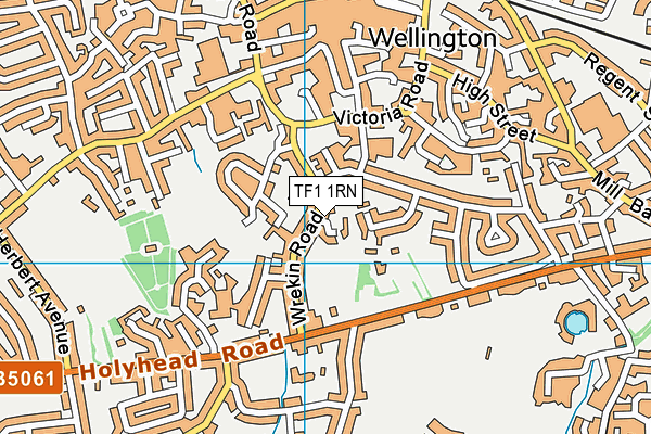 TF1 1RN map - OS VectorMap District (Ordnance Survey)