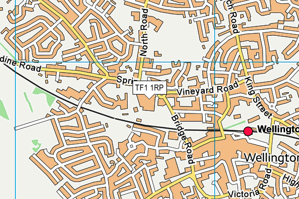 TF1 1RP map - OS VectorMap District (Ordnance Survey)