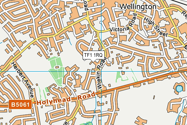 TF1 1RQ map - OS VectorMap District (Ordnance Survey)