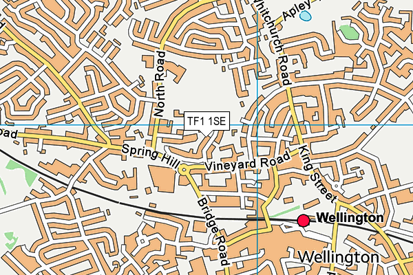 TF1 1SE map - OS VectorMap District (Ordnance Survey)