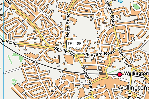 TF1 1SF map - OS VectorMap District (Ordnance Survey)