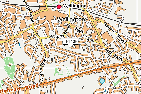 TF1 1SH map - OS VectorMap District (Ordnance Survey)