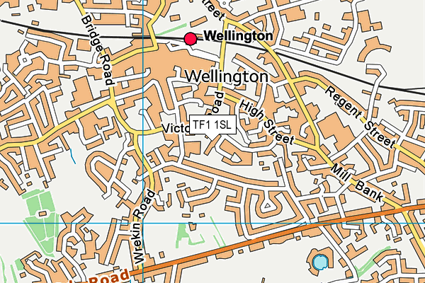 TF1 1SL map - OS VectorMap District (Ordnance Survey)