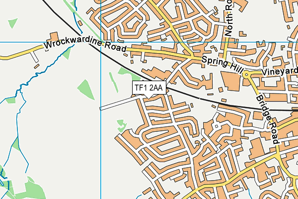 TF1 2AA map - OS VectorMap District (Ordnance Survey)