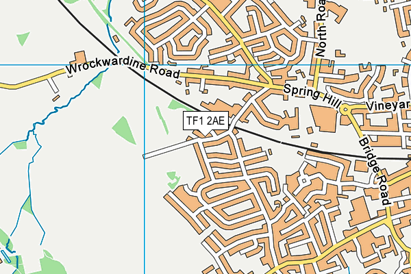 TF1 2AE map - OS VectorMap District (Ordnance Survey)