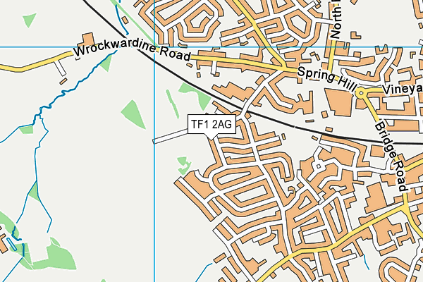 TF1 2AG map - OS VectorMap District (Ordnance Survey)