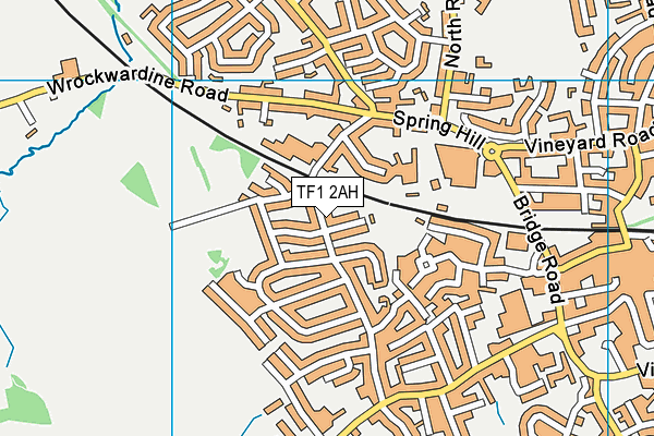 TF1 2AH map - OS VectorMap District (Ordnance Survey)
