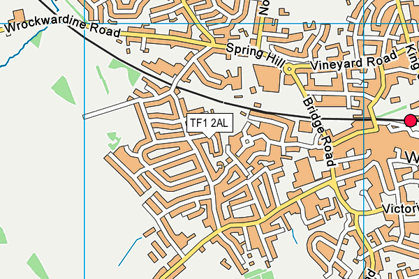 TF1 2AL map - OS VectorMap District (Ordnance Survey)