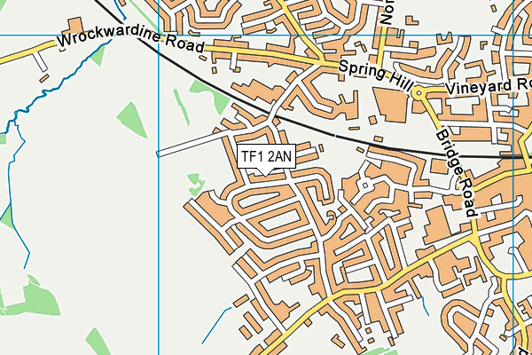 TF1 2AN map - OS VectorMap District (Ordnance Survey)