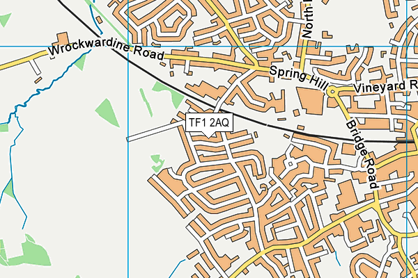 TF1 2AQ map - OS VectorMap District (Ordnance Survey)