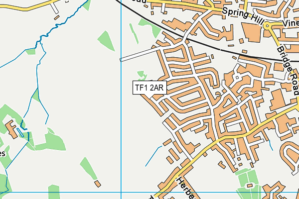 TF1 2AR map - OS VectorMap District (Ordnance Survey)