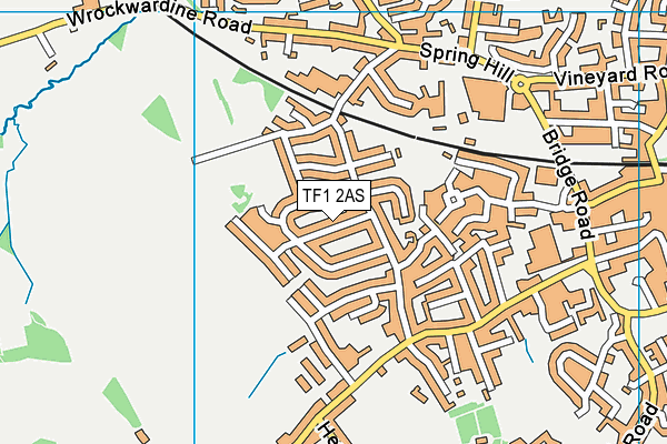 TF1 2AS map - OS VectorMap District (Ordnance Survey)