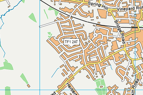 TF1 2AT map - OS VectorMap District (Ordnance Survey)