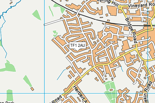 TF1 2AU map - OS VectorMap District (Ordnance Survey)