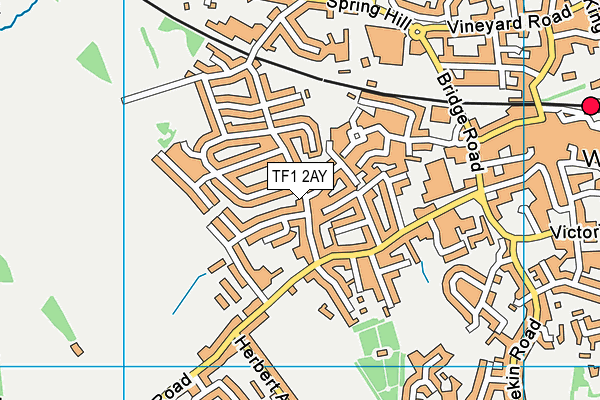 TF1 2AY map - OS VectorMap District (Ordnance Survey)