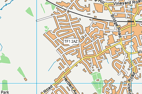 TF1 2AZ map - OS VectorMap District (Ordnance Survey)