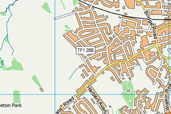 TF1 2BB map - OS VectorMap District (Ordnance Survey)