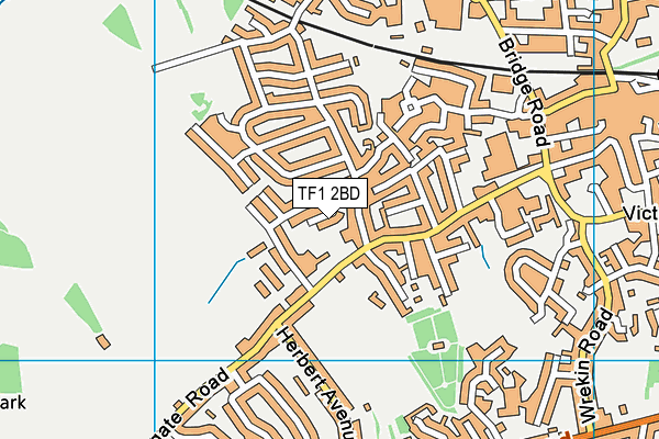 TF1 2BD map - OS VectorMap District (Ordnance Survey)