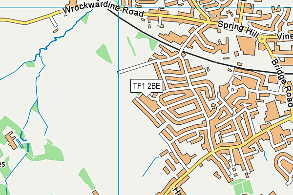 TF1 2BE map - OS VectorMap District (Ordnance Survey)