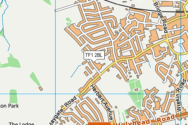 TF1 2BL map - OS VectorMap District (Ordnance Survey)