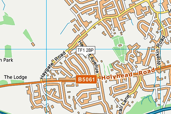 TF1 2BP map - OS VectorMap District (Ordnance Survey)
