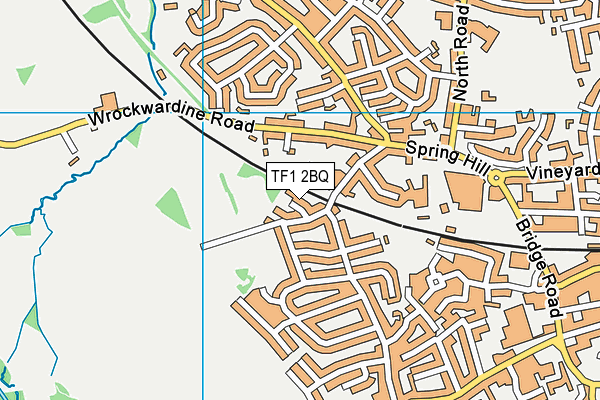 TF1 2BQ map - OS VectorMap District (Ordnance Survey)