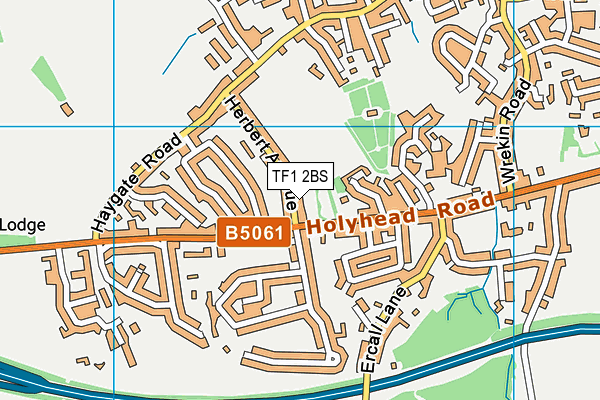 TF1 2BS map - OS VectorMap District (Ordnance Survey)