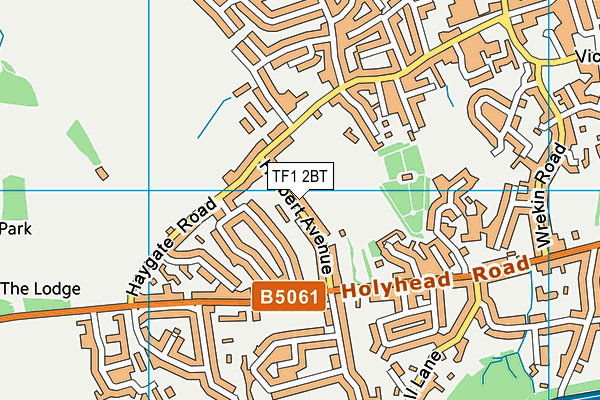 TF1 2BT map - OS VectorMap District (Ordnance Survey)