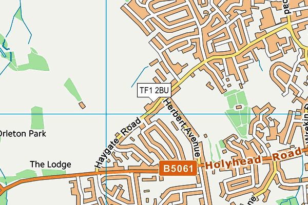 TF1 2BU map - OS VectorMap District (Ordnance Survey)