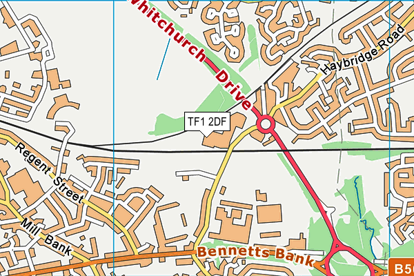 TF1 2DF map - OS VectorMap District (Ordnance Survey)