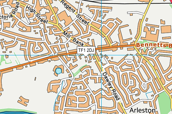 TF1 2DJ map - OS VectorMap District (Ordnance Survey)