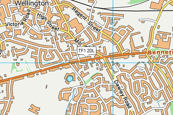 TF1 2DL map - OS VectorMap District (Ordnance Survey)