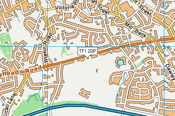 TF1 2DP map - OS VectorMap District (Ordnance Survey)