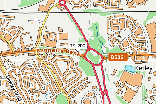 TF1 2DQ map - OS VectorMap District (Ordnance Survey)