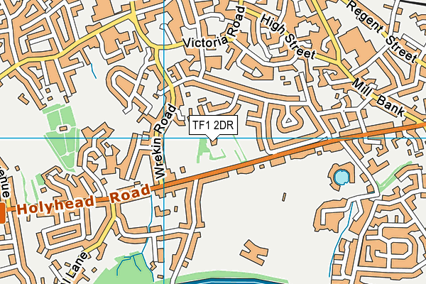 TF1 2DR map - OS VectorMap District (Ordnance Survey)