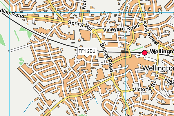 TF1 2DU map - OS VectorMap District (Ordnance Survey)