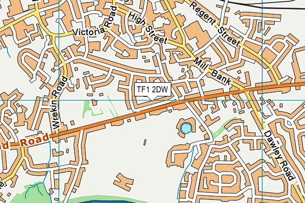TF1 2DW map - OS VectorMap District (Ordnance Survey)