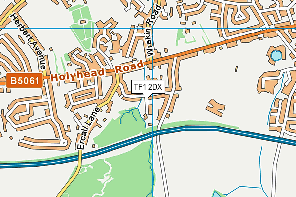 TF1 2DX map - OS VectorMap District (Ordnance Survey)