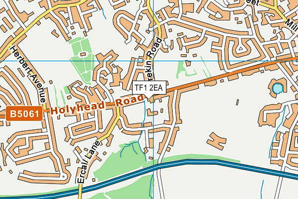 TF1 2EA map - OS VectorMap District (Ordnance Survey)
