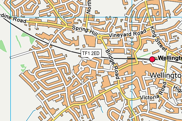 TF1 2ED map - OS VectorMap District (Ordnance Survey)