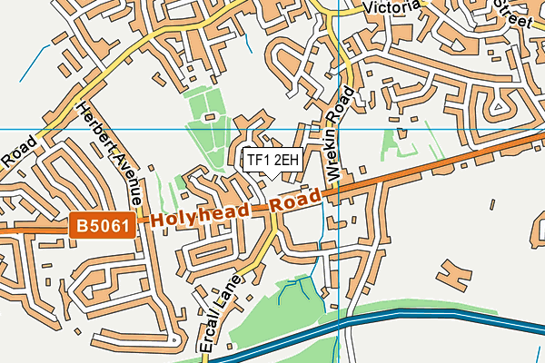 TF1 2EH map - OS VectorMap District (Ordnance Survey)