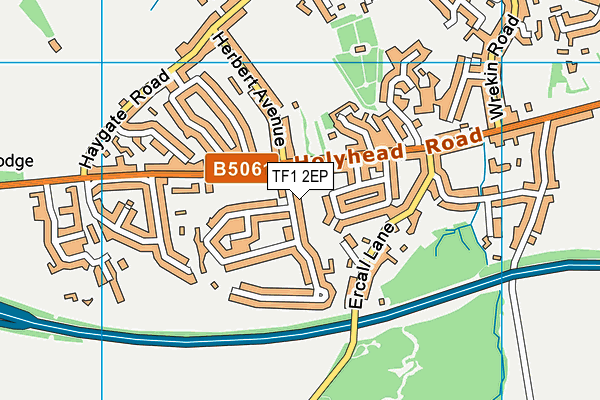 TF1 2EP map - OS VectorMap District (Ordnance Survey)