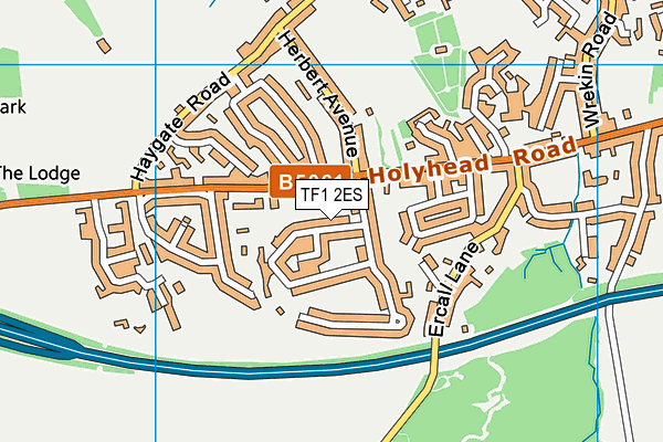 TF1 2ES map - OS VectorMap District (Ordnance Survey)