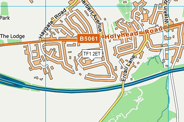 TF1 2ET map - OS VectorMap District (Ordnance Survey)