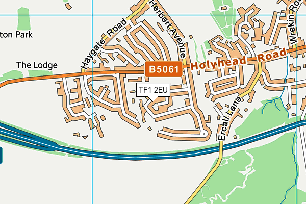 TF1 2EU map - OS VectorMap District (Ordnance Survey)