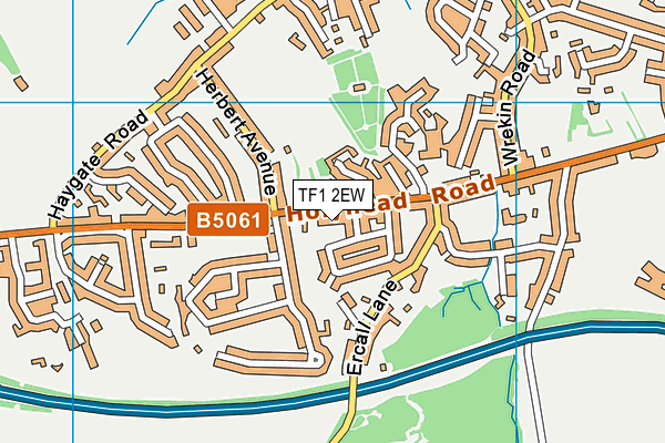 TF1 2EW map - OS VectorMap District (Ordnance Survey)