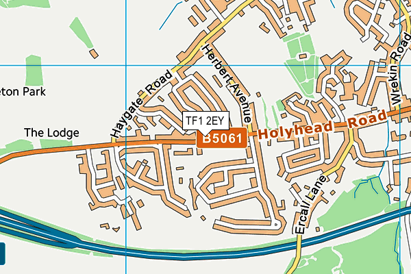 TF1 2EY map - OS VectorMap District (Ordnance Survey)