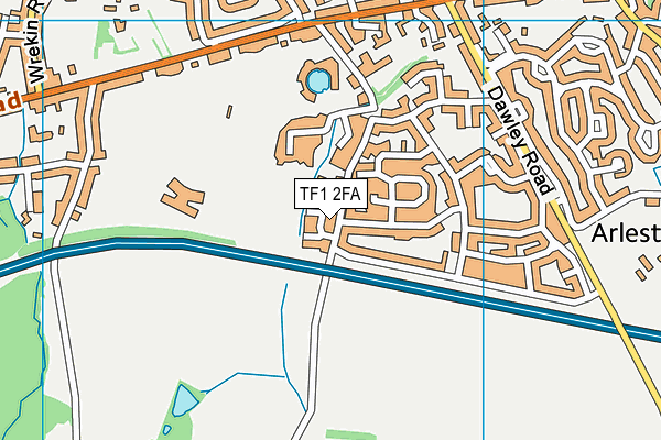 TF1 2FA map - OS VectorMap District (Ordnance Survey)