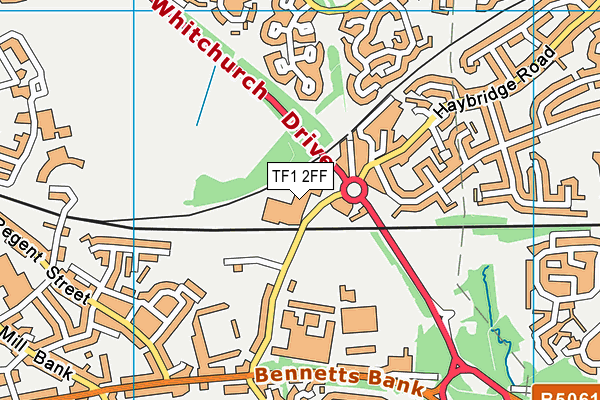 TF1 2FF map - OS VectorMap District (Ordnance Survey)
